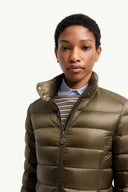 MONCLER GENET LONG DOWN JACKET OLIVE GREEN