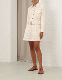 ZIMMERMANN ILLUMINATE LACE SHORT CREAM
