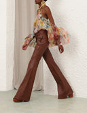 ZIMMERMANN LUNA FANNED CAMISOLE SPLICED FLORAL