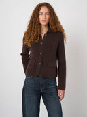 REPEAT KNIT CARDIGAN CHOCOLATE