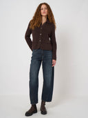REPEAT KNIT CARDIGAN CHOCOLATE