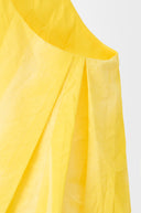 LOEWE WRINKLED TECHNICAL COTTON DRESS YELLOW