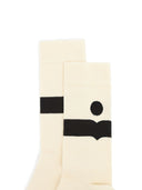 ISABEL MARANT NESSON LOGO SOCKS ECRU
