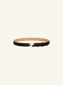 COURRÈGES LOGO BELT BURGUNDY