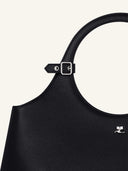 COURRÈGES HOLY DAY TOTE BAG GRAINED LEATHER BLACK