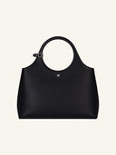 COURRÈGES HOLY DAY TOTE BAG GRAINED LEATHER BLACK