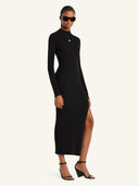COURRÈGES REEDITION KNIT DRESS BLACK