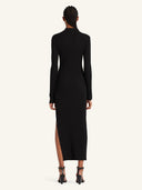 COURRÈGES REEDITION KNIT DRESS BLACK