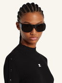 COURRÈGES REEDITION KNIT DRESS BLACK
