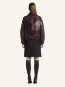 COURRÈGES VINYL BOMBER JACKET BURNT RED