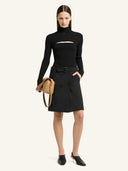COURRÈGES DOUBLE BREASTED SKIRT BLACK