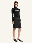 COURRÈGES DOUBLE BREASTED SKIRT BLACK