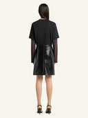 COURRÈGES VINYL KNEE-LENGTH SKIRT BLACK