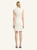 COURRÈGES TWIST A-LINE DRESS WHITE