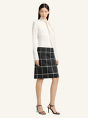 COURRÈGES SATIN SCARF COLLAR SHIRT WHITE