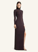 COURRÈGES TWIST JERSEY GOWN BURNT RED