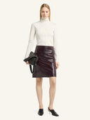 COURRÈGES ZIPPED MERINO WOOL CARDIGAN HERITAGE WHITE