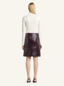 COURRÈGES ZIPPED MERINO WOOL CARDIGAN HERITAGE WHITE