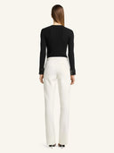 COURRÈGES CONTRASTED VINYL AND KNIT CARDIGAN BLACK