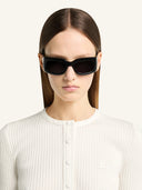COURRÈGES VINYL AND KNIT TOP HERITAGE WHITE