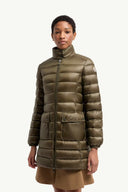 MONCLER GENET LONG DOWN JACKET OLIVE GREEN
