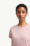 MONCLER TONAL EMBROIDERED LOGO T-SHIRT PINK