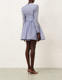 ZIMMERMANN EDEN STRUCTURED DRESS DUSTY BLUE