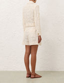 ZIMMERMANN ILLUMINATE LACE SHORT CREAM