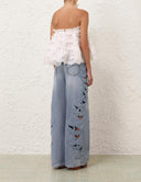 ZIMMERMANN ALCHEMY SHIRRED BANDEAY IVORY