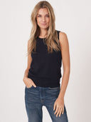 REPEAT KNITTED TOP NAVY BLUE