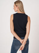 REPEAT KNITTED TOP NAVY BLUE