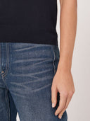 REPEAT KNITTED TOP NAVY BLUE