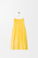 LOEWE WRINKLED TECHNICAL COTTON DRESS YELLOW