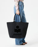 ISABEL MARANT YENKY LOGO TOTE BAG BLACK