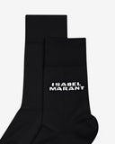 ISABEL MARANT DAWI LOGO SOCKS BLACK
