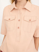CHLOÉ POLO SHIRT BISCUIT PINK