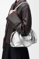 LOEWE LAMINATED FLAMENCO PURSE METALLIC