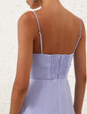 ZIMMERMANN LUNA MIDI DRESS SKY BLUE