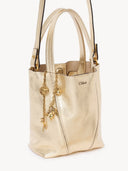 CHLOÉ SMALL SPIN TOTE BAG GOLD