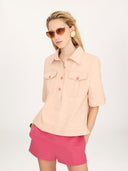 CHLOÉ POLO SHIRT BISCUIT PINK