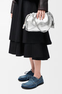 LOEWE LAMINATED FLAMENCO PURSE METALLIC
