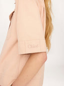 CHLOÉ POLO SHIRT BISCUIT PINK