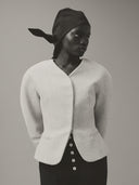 JACQUEMUS LE PETITE VESTE OVALO OFF WHITE