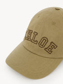 CHLOÉ SIGNATURE LOGO CAP KHAKI