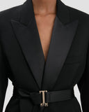 VICTORIA BECKHAM BELTED BLAZER BLACK