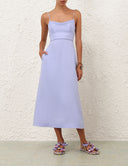 ZIMMERMANN LUNA MIDI DRESS SKY BLUE