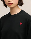 AMI PARIS AMI DE COEUR PULL BLACK