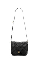 LOEWE GOYA PLEATED PUFFER BAG BLACK