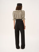 CHLOÉ HIGH RISE BELTED TROUSER BLACK