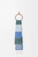 LOEWE STRIPED SCARF BLUE/GREEN